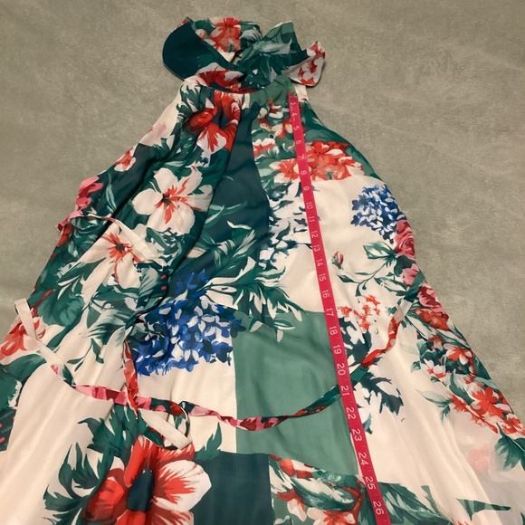 Donna Ricco maxi dress, tropical design, size 14, NWT - Picture 9 of 12